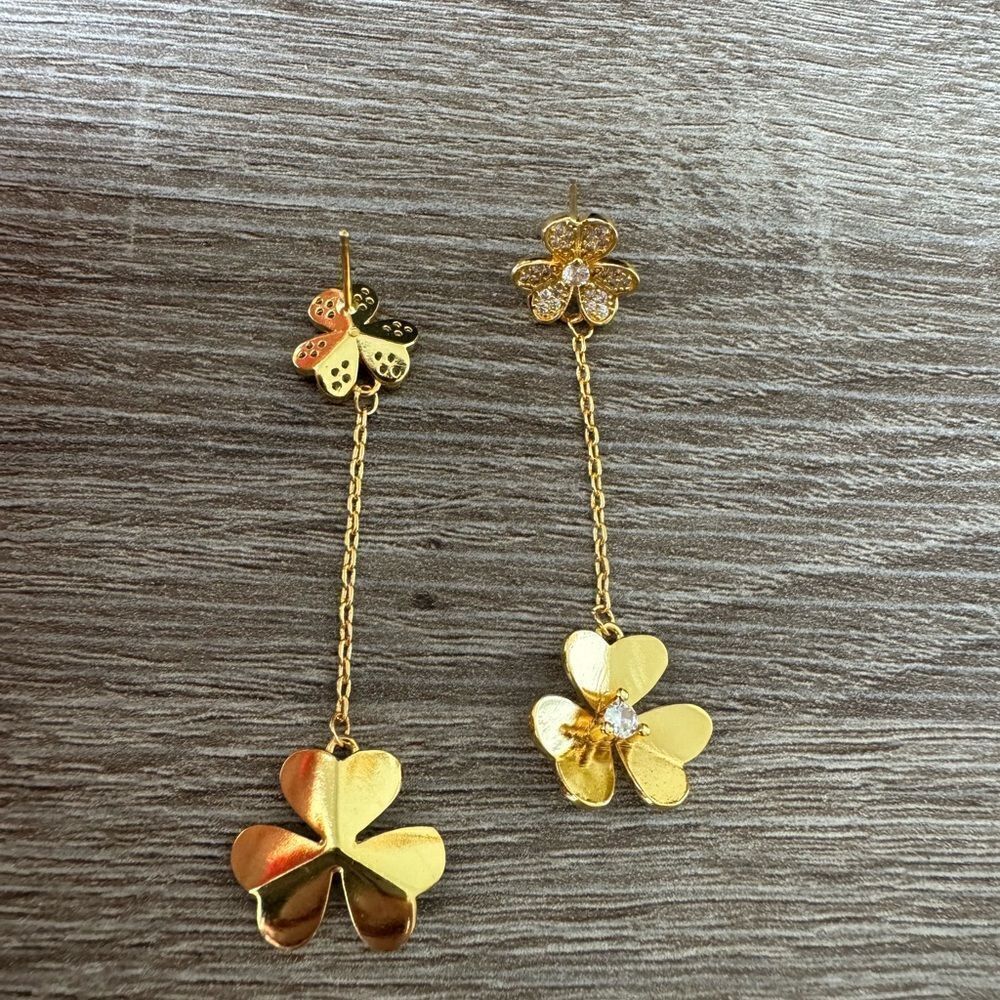 Flower earrings N499 - Picture 3 of 4